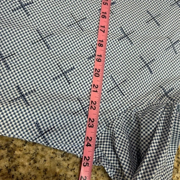 Bugatchi Men’s Large Classic fit long sleeve shirt (fits XL) Blue X Pattern - Picture 10 of 11